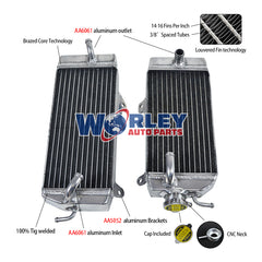 1Worley Aluminum Radiator For Kawasaki KXF250 KX250F KX 250F 09 10 2009 2010