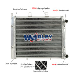 1Worley Aluminum Radiator For Polaris RZR800/RZR570 2009-2014 2013 2012 2011 2010