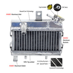 1Worley Aluminum Radiator For Polini Minimoto Pocket Bike 2-Stroke