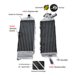 1Worley Aluminum Radiator For SUZUKI RM250 RMX250 1989 1990 89 90
