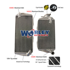 1Worley Aluminum Radiator For SUZUKI RMZ450 RMZ 450 2008-2014 2008 2009 2010 2011 2012 2013