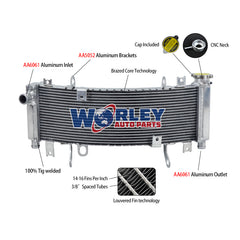 1Worley Aluminum Radiator For SUZUKI TL1000R TL1000 1998 1999 2000 2001 2002 2003