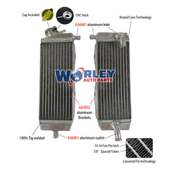 1Worley Aluminum Radiator For Suzuki RM-Z250/RMZ250 2004 2005 2006