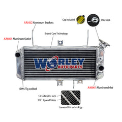 1Worley Aluminum Radiator For Suzuki SV650 SV 650 K5 K6 K7 K8 K9 2005-2009 2008 2007