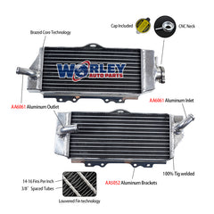 1Worley Aluminum Radiator For YAMAHA YZF426 YZF450 YZ450F WR426F WR450F 2000-2005 2001 2002 2003 2004