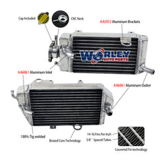 1Worley Aluminum Radiator For Yamaha DT200WR 3XP WR200R 4BF DT/WR 200 WR200RD