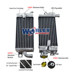 1Worley Aluminum Radiator For Yamaha TRIZ TRI-Z 250 YTZ250 1985 1986
