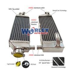 1Worley Aluminum Radiator For Yamaha WR450F WRF450 WR 450F 2012-2015 2013 2014