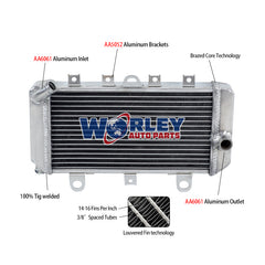 1Worley Aluminum Radiator For Yamaha XJ700X XJ700 XJ 700 Maxim X 1985 1986 85 86