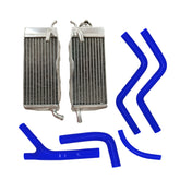 1Worley Aluminum Radiator & Hose FOR Honda CR250R CR250 1985 1986 1987
