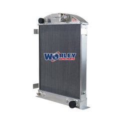 2Wolrey Aluminum Radiator Fits 1932 FORD HI-BOY Grill Shells CHEVY ENGINE