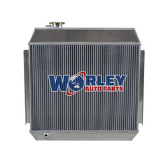 2Wolrey Aluminum Radiator Fits 1955 1956 1957 CHEVY BEL AIR V8 W/COOLER 55 56 57