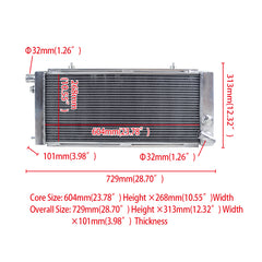 2Wolrey Aluminum Radiator Fits 1984-1994 1985 PEUGEOT 205 GTI 1.6 / 1.9 & 1.8 DIESEL