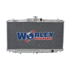 2Wolrey Aluminum Radiator Fits 1988-1991 Honda Prelude 2.0L 2.1L L4 B20A5 B21A1 AT 1989 1990