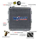 2Wolrey Aluminum Radiator Fits 1988-1997 Toyota Hilux LN106 LN107 LN111 Diesel AT