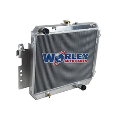 2Wolrey Aluminum Radiator Fits Ford Courier PC Mazda B-Series UF 2.0L 2.2L 2.6L 4cyl 1981-1992 MT 1982 1983 1984 1985 1986 1987 1988 1989