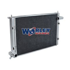 2Wolrey Aluminum Radiator Fits Mini One Cooper R50 R52 1.4L/1.6L L4 Non-Turbo W/AC 2002-2006