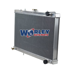 2Wolrey Aluminum Radiator Fits NISSAN SKYLINE S13 CA18 R32 RB20