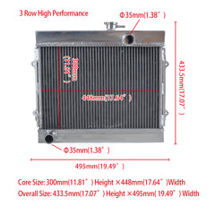 2Wolrey Aluminum Radiator Fits TOYOTA COROLLA KE30 KE35 KE38 KE55 KE70 1974-1985 MT 1975 1976 1977 1978 1979 1980 1981 1982 1983 1984