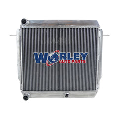 2Wolrey Aluminum Radiator Fits TOYOTA LAND CRUISER BJ70/BJ71/BJ73/BJ74/BJ75 3.4L 3B 1984-1989 1985 1986 1987 1988