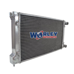 2Wolrey Aluminum Radiator Fits VW GOLF MK1 MK2 MK I II GTI/SCIROCCO 1.6 1.8 8V 16V MT