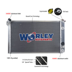 2Wolrey Aluminum Radiator for 1973-1976 Chevy Corvette V8 5.7L 7.4L 1974 1975