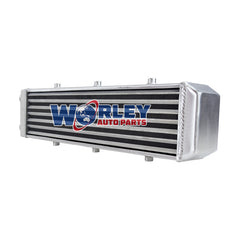 2Wolrey Universal Turbo Aluminum Intercooler 2" Delta Fin SAME SIDE OUTS 550x140x70mm