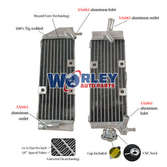 2Worley Aluminum Radiator FOR Suzuki RM250/RM 250 2-stroke 1993 1994 1995