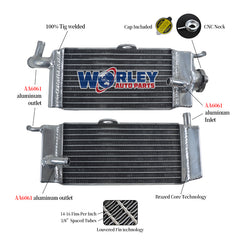 2Worley Aluminum Radiator FOR Yamaha YZ250 1992 / WR250 1992 1993