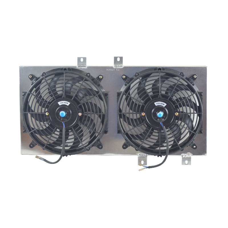 2Worley Aluminum Radiator Fan Shroud Kit Fits Toyota Corolla AE90 AE92 AE94 1989-1994 1990 1991 1992 1993