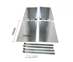 Worley Set Of 4 High Quality Aluminium plain plate Tray Mudguards 4x4 ute