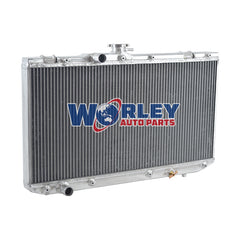 3Wolrey Aluminum Radiator Fit Toyota Starlet EP81 1.3 XL 2E/2E-E I4 MT 1989-1996 1990 1991 1992 1993 1994 1995