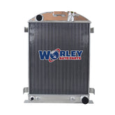 3Wolrey Aluminum Radiator Fits 1932 FORD HI-BOY Grill Shells CHEVY ENGINE