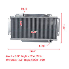 3Wolrey Aluminum Radiator Fits TRIUMPH SPITFIRE MARK III/IV/1500 1964-1978