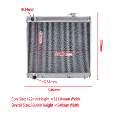 3Wolrey Aluminum Radiator For Atermarket Suzuki Vitara 1.6 1.8 2.0 L4 1998-2004 AT/MT 1999 2000 2001 2002 2003