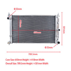 3Wolrey Aluminum Radiator For Ford Falcon XR6 XR8 BA BF Turbo V8 AT MT 02-08