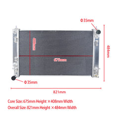 3Worley Aluminum Radiator With Fan Shroud Kit Fits Holden Commodore VT VX VU HSV 5.7L V8 GEN3 LS1 Auto MT