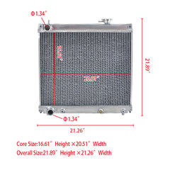 4Wolrey Aluminum Radiator For Aftermarket Suzuki Vitara 1.6 1.8 2.0 L4 1998-2004 AT/MT 1999 2000 2001 2002 2003