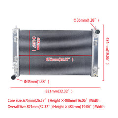 4Worley Aluminum Radiator With Fan Shroud Kit Fits Holden Commodore VT VX VU HSV 5.7L V8 GEN3 LS1 Auto MT