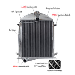 5Wolrey Aluminum Radiator Fits Ford Model A Heavy Duty 3.3L L4 4CYL 1928 1929