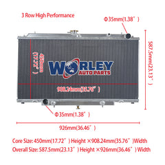5Wolrey Aluminum Radiator Fits Nissan PATROL Y61 GU 2.8 3.0 RD28 ZD30 CR diesel AT