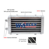 5Wolrey Small Overall:315 x 160 x 55mm Bar and Plate Dual Pass Oil Cooler Universal