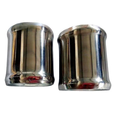 Worley 2pcs 64mm 2.5"Aluminum Hose Adapter Tube Joiner Pipe Coupler Connector L76mm