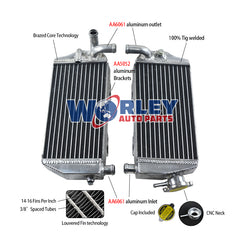 Worley Aluminum Radiator For Beta RR 2T 125/200/250/300 Racing 2020 - 2023 2022 2021