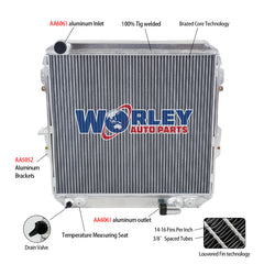 Wolrey Aluminum Radiator Fits TOYOTA SURF HILUX 2.4 2.0 LN130