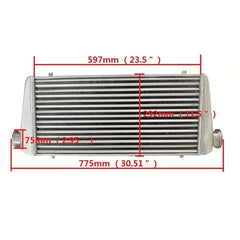Worley 31"x12"x3" FMIC Aluminum Racing Turbo Intercooler Universal 3" Inlet/Outlet 76mm