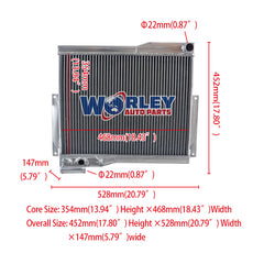 Wolrey Aluminum Radiator Fits MG MGB GT /Roadster 1977-1980 MT 1978 1979