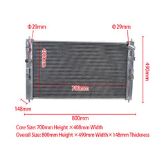 Wolrey Aluminum Radiator Fits Mitsubishi ASX XA XB 1.8L 2.2L Diesel Auto Manual 2010-On