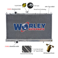 Wolrey Aluminum Radiator Fits 1996-2000 Mitsubishi Lancer EVO 4 5 6 EVO4 EVO5 MT TURBO
