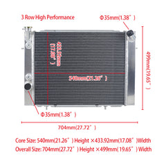 Wolrey Aluminum Radiator Fits Holden Commodore VB VC VH VK V8 1978 - 1986 1979 1980 1981 AT aluminum radiator